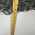 Adrianna Papell Papell Boutique Silk Beaded Top XL Black Silver 90s Evening Whimsigoth Event Photo 3