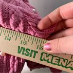 ZARA  cable knit pink short sleeve sweater pearls detail size Small Photo 9