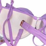 Shade & Shore  Lavender Scalloped Ruffle Swim Bikini Top Women's Size 32B Photo 6