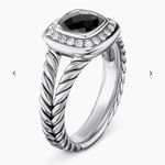 David Yurman  Black Onyx and Diamonds Petite Albion Cable Ring Photo 1