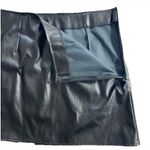 SheIn Faux Vegan Leather Women’s Mini Skirt M / 6 Front Slit Party Going Out Photo 3