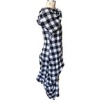 Morgane Le Fay Rodin Dress in Wool Buffalo Check Size Large Black Photo 2