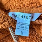 Athleta  Large Orange Sherpa Tugga Hoodie‎ Active Winter Fall Soft Cattail Brown Photo 5