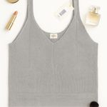 A New Day Ribbed Knit Crop Sweater Tank Gray Size XL NWT Photo 0