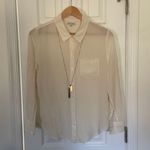 Madewell Retro Broadway&Broome Cream Silk Button Down Blouse Photo 1