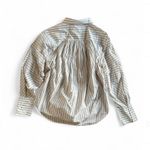 frame denim  White and Tan/Cream Striped Button Down Shirt Photo 1