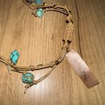 NWT Lucky Brand Coastal Surf‎ Shell Pearl Turquoise Adjustable Necklace Charms Photo 1