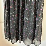 Uniqlo Midi Floral Print Button Up Dress Black Size XS LIKE NEW Photo 3