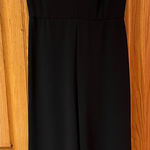 Windsor  Black Deep V-Neck & Deep V-Back Cropped Wide Leg Jumpsuit Size Medium‎ Photo 0