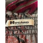 NYgard Sheer Velvet Burnout On/Off Shoulder Bishop Sleeve Tropical Floral Top XL Purple Photo 6