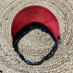 Disney  Parks Women's Straw Visor Hat Bow Americana Stars Red White Blue July 4th Photo 3