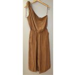 Lovestitch NWT  Chantelle One Shoulder Wide Leg Jumpsuit Brown Cropped Length Photo 1