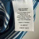 Talbots T By Dress Women's L Blue White Striped Knit Stretch Classic Summer Prep Photo 6