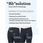 Democracy  Ab solution distressed ankle cropped dark wash blue denim jeans Photo 8