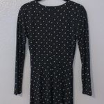 Old Navy  dark grey beige polka dot long sleeve dress Photo 3