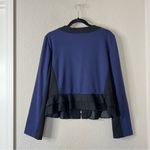 Sandro  Studio Colorblock Zip Up Cardigan Blazer Size Large Photo 3