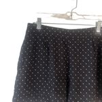 Ann Taylor  Loft Women's Size 8 Black Pleated Polka Dot‎ Shorts Photo 2