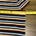 Madewell  Izzy Stripped Tee T -Shirt Velour Velvet Boxy Boy Preppy XXS Photo 4