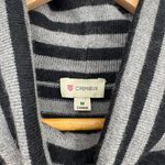 Daniel Cremieux Cremieux Turtleneck Sweater Dress Womens Medium Gray Black Stripe Wool Angora Photo 3