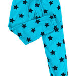 SO  Teal Star Print Fleece Pajama Pants Medium Green comfy chic vintage Y2K Photo 0