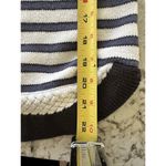 Maison Jules  Navy White Long-Sleeve Striped Crew-Neck Sweater S Photo 7