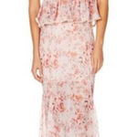 La Maison Talulah The Faithful Maxi Dress Pink Floral Pearl Size Small S EUC Photo 0