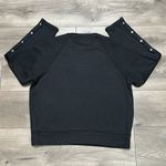 T By Alexander Wang Snap Sleeve French Terry‎ Sweatshirt Black Size XS Photo 7