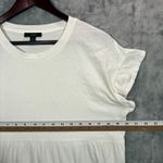 J.Crew  White Tiered Ruffle Sleeve T Shirt Midi Dress Women's Size S Photo 6