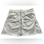 Free People  Women's White Denim‎ Mini Skirt Size 26 Casual Pockets Photo 9