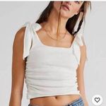 Free People  Women's White Sleeveless Boulevard Tank Top Sz S Photo 5