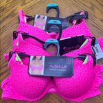 No Boundaries Set of 3  / Women's pink Lace Push Up Bras Photo 0
