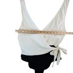 Summersalt Wrap One‑Piece Swimsuit Sz 16 Black V‑Neck Eco Friendly Tummy Control Tan Photo 4
