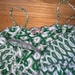 Juicy Couture  Pam Gela VCA Patricia Smocked Dress Green White Women's Large NWT Photo 4