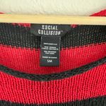 Social Collision Red Black Striped Distressed Knit Freddy Krueger Sweater Dress Photo 6