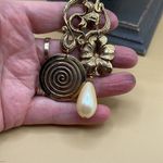 Vintage festival boho large link textured necklace White Photo 5