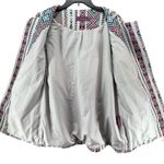 Sweet Sinammon Jacket L Multicolor Woven Aztec Open Bell Sleeves Boho Western White Size L Photo 1