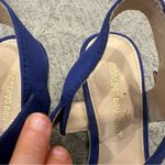 Montego Bay Club Blue Faux Suede Wedge Heels 7 1/2 Photo 1