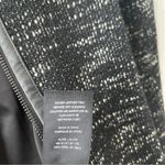 Alice + Olivia black white tweed high low leather trim wool zip front jacket XS Photo 8