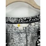 Boden Notch Neck Jersey Mini Dress Women 8 Black White Preppy Retro Floral Artsy Size 6 Photo 4