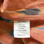 NEW Mata Traders Teddy Peach Ikat Smocked Cotton Midi Dress Size M Fair Trade Orange Size M Photo 6