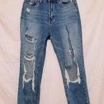 Vervet  Medium Wash Denim High Waisted Distressed Mom Jean size 26 Photo 0