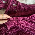 Multi Tie Textured Satin Mini Dress Red Photo 7