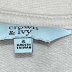 Crown & Ivy Pink Long Sleeve Ruffle Sweatshirt Size S Photo 3