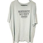 Life is Good  Plus Size 3X Crusher Tee Women's Namaste Six Feet Away Blue Photo 0