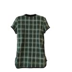 AUW Womens A.U.W Plaid Green Short Sleeve Top NWT Size Small Cute Photo 3