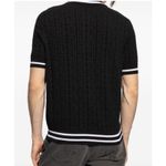 Balmain Black Jacquard Monogram Satin T-Shirt Women's Size US XL Photo 1