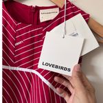 NWT LOVEBIRDS Rosie Sleeveless Striped Cotton Midi Dress in Crimson Size XL Red Photo 6