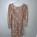 Vintage Ambria Lace Sparkle Mini Short Dress Gold Small 4 Photo 11