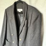 Norton Mcnaughton Vtg Gray Charcoal 100% Wool Double Breasted Coat Photo 1