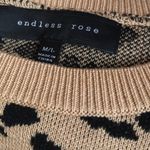 Endless Rose  Animal Print Short Sleeve Sweater Photo 2